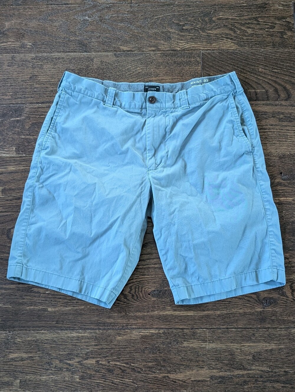 J. Crew Stretch Flat Front Shorts Light Slate Blue